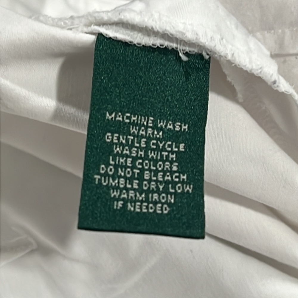 Ralph Lauren Cotton White Pants with Gold Zippers - Picture 6 of 6
